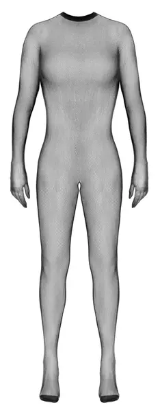 Cottelli Fantasy Catsuit S-L Black Seamless Net with Gloves