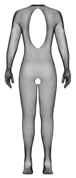 Cottelli Fantasy Catsuit S-L Black Seamless Net with Gloves
