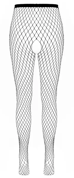 Cottelli LEGWARE Net Tights S-L Black Large Mesh, Soft Stretchy Fabric