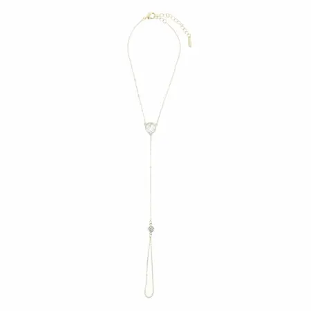 Otazu Harmony Crystal Anklet Transparent - Elegant Adjustable Chain One Size