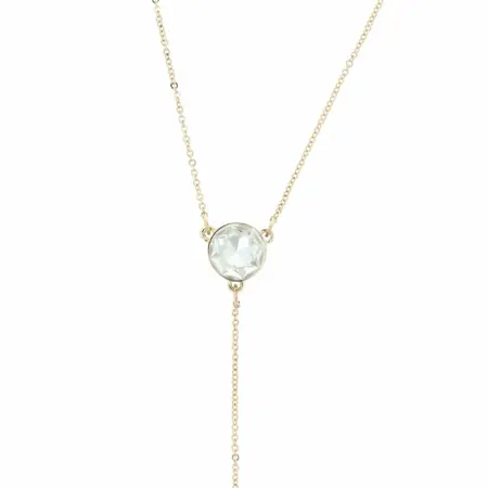 Otazu Harmony Crystal Anklet Transparent - Elegant Adjustable Chain One Size