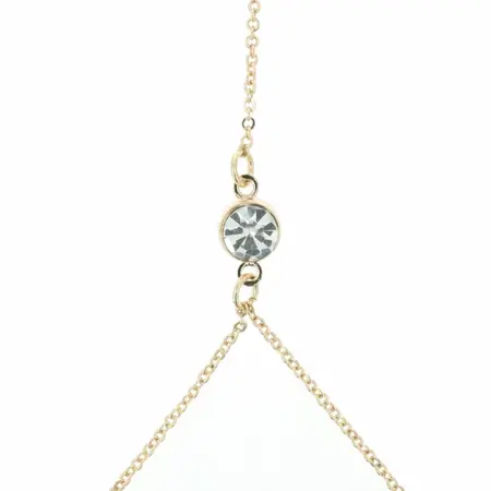 Otazu Harmony Crystal Anklet Transparent - Elegant Adjustable Chain One Size
