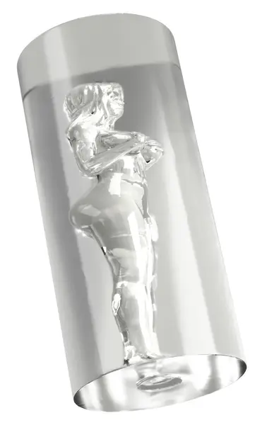 STROKER Female Shaped Tunnel Transparent Intimate Device 14.2 cm TPE