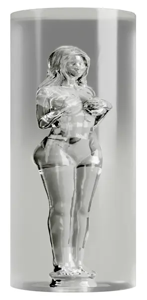STROKER Female Shaped Tunnel Transparent Intimate Device 14.2 cm TPE