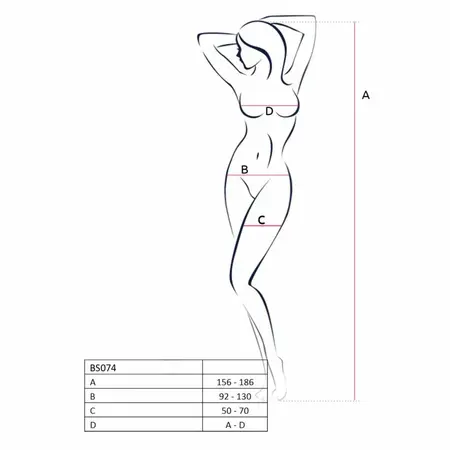 Passion BS074 Seamless Lace Catsuit White - Elegant Mesh Bodysuit One Size