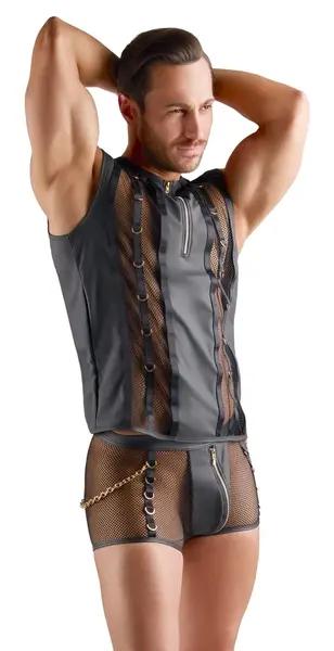 Svenjoyment Men's Net & Wetlook Shirt 3XL with Gold Accents