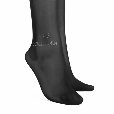 Obsessive Norless Girl Open Design Semi-Transparent Tights Black S/M