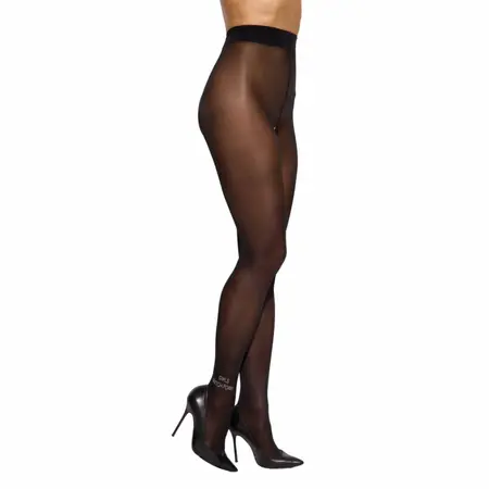 Obsessive Norless Girl Open Design Semi-Transparent Tights Black S/M