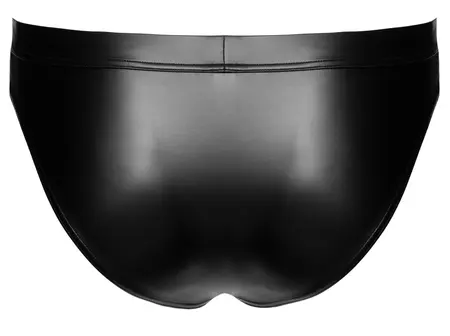 Svenjoyment Wetlook Men's Briefs with Zipper Front and Mesh Accents M