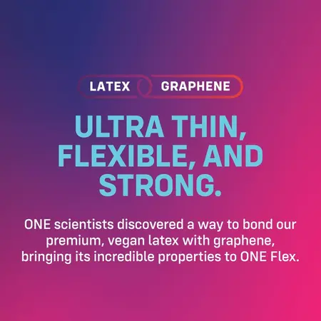 ONE Flex Graphene Latex Condoms 10-Pack Ultra Thin Premium Lubricated