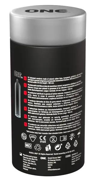 ONE Flex Graphene Latex Condoms 10-Pack Ultra Thin Premium Lubricated
