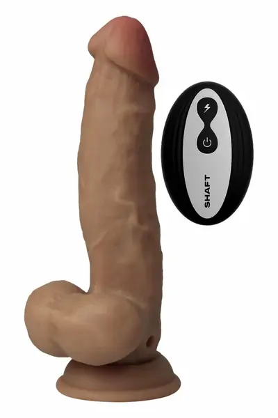 SHAFT Model N 8.5 Inch Oak - FlexiSkin Silicone, Vibrating, Waterproof