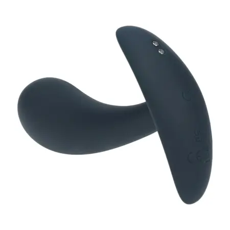 LEVELZ Vibrating Silicone Prostate Massager Medium Black Ergonomic
