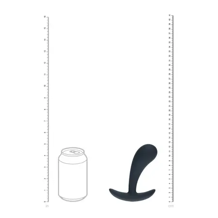 LEVELZ Vibrating Silicone Prostate Massager Medium Black Ergonomic
