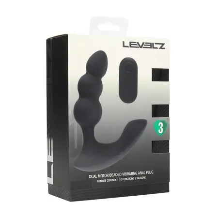 LEVELZ Revo Dual Motor Remote Silicone Prostate Stimulator Black