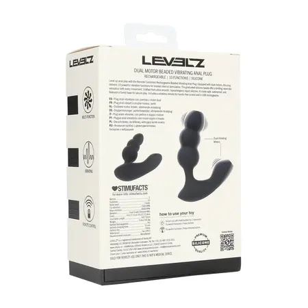 LEVELZ Revo Dual Motor Remote Silicone Prostate Stimulator Black