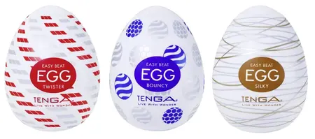 Tenga Egg Standard Set x3 - Compact Disposable Intimate Sleeves Variety