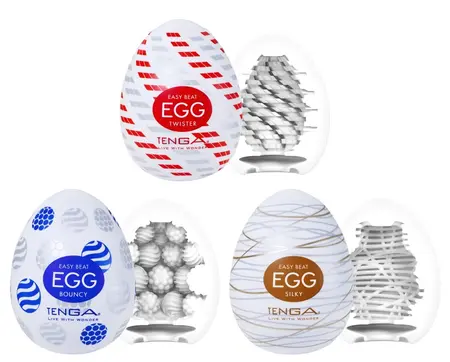 Tenga Egg Standard Set x3 - Compact Disposable Intimate Sleeves Variety