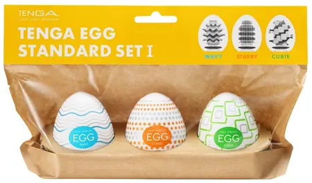 Tenga Egg Standard Set 1 - Compact Flexible Intimate Device 3-Pack