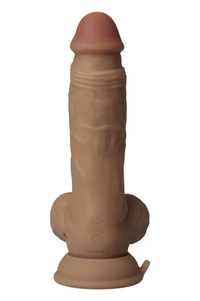 SHAFT Vibrating Model A 7.5 Inch Oak - FlexiSkin™ Silicone, Remote, Waterproof