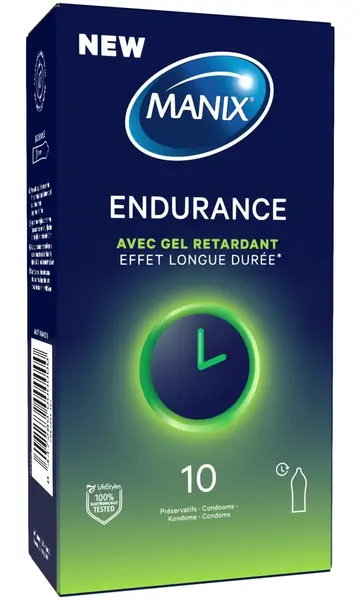 Endurance латексови презервативи за по-дълъг секс, 53 мм, 10 бр.