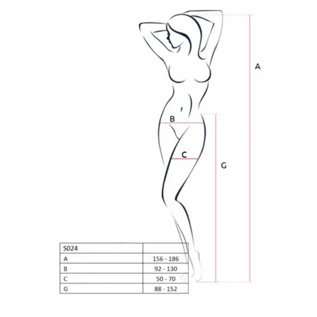 Passion S024 Mesh Strip Pants White - Seamless, Flexible Design One Size
