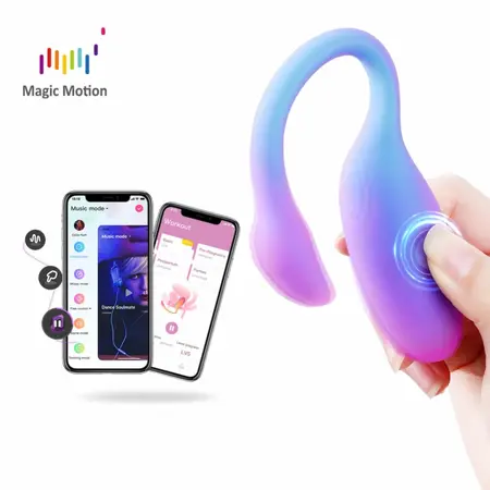 Magic Motion Magic Flamingo Max App-Controlled Vibrating Egg Blue 3.3×7.1×10.9cm