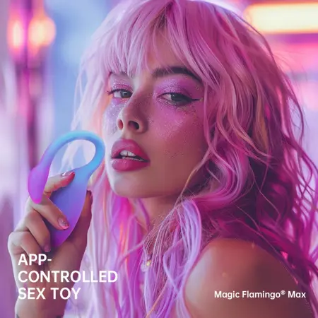Magic Motion Magic Flamingo Max App-Controlled Vibrating Egg Blue 3.3×7.1×10.9cm