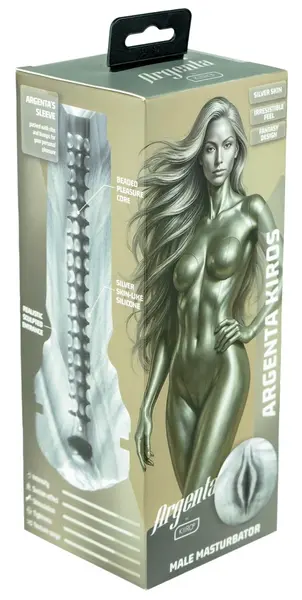 Kiiroo Feel Argenta Kiros Silver Cyborg Series Intimate Sleeve 22 cm