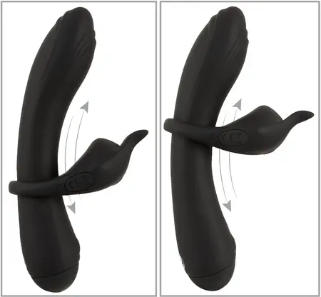 Couples Choice Duo Vibrator 3-in-1 Silicone Set with Removable Ring, Purple