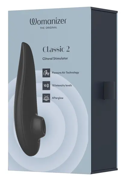 Womanizer Classic 2 Black Pressure Wave System, Waterproof, 10 Speeds