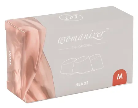 Womanizer Heads Duo Bordeaux M Replacement Attachments, 3-Pack, Silicone