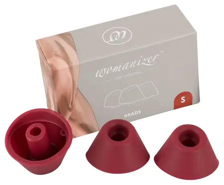 Womanizer Heads Duo Bordeaux S - Replacement Silicone Attachments, 3-Pack