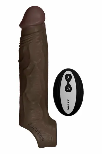 SHAFT Model F Vibrating Sheath Size 1 Mahogany FlexiSkin™ Silicone