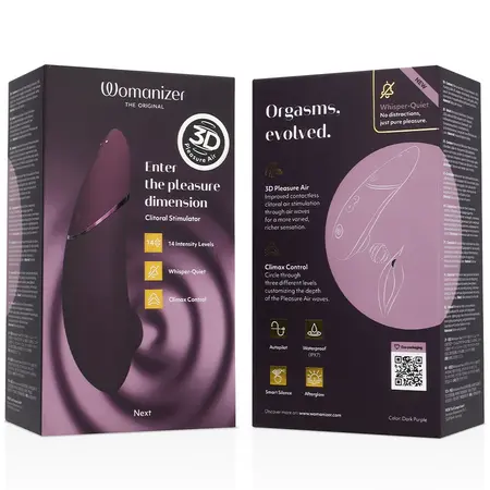 Womanizer Next Dark Purple Air Pulsation System with Climax Control