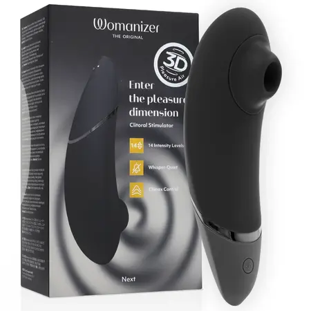 Womanizer Next Air Technology Intimate Device Black 14 Levels Waterproof