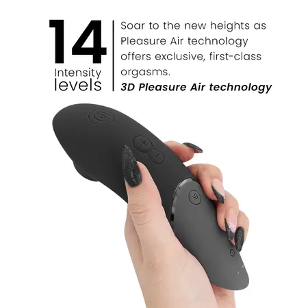 Womanizer Next Air Technology Intimate Device Black 14 Levels Waterproof