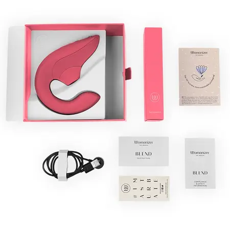 Womanizer Blend Intimate Air Wave System Vibrant Rose, Dual Motor, IPX7