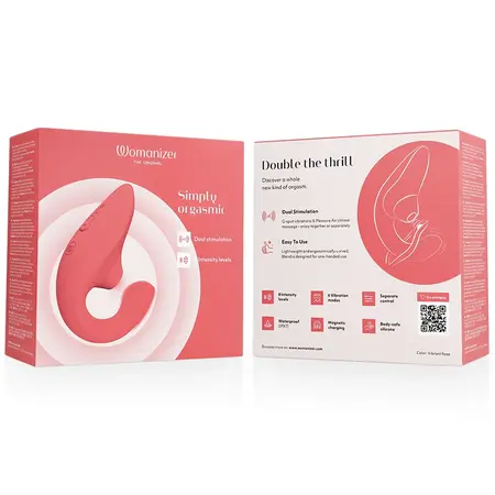 Womanizer Blend Intimate Air Wave System Vibrant Rose, Dual Motor, IPX7