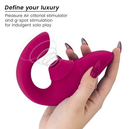 Womanizer Blend Rabbit Vibrator Dual Stimulation Vibrant Pink 113x51x139mm