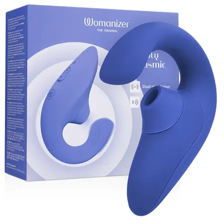 Womanizer Blend Intimate Dual-Action Vibrant Blue Device