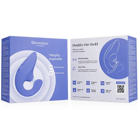 Womanizer Blend Intimate Dual-Action Vibrant Blue Device