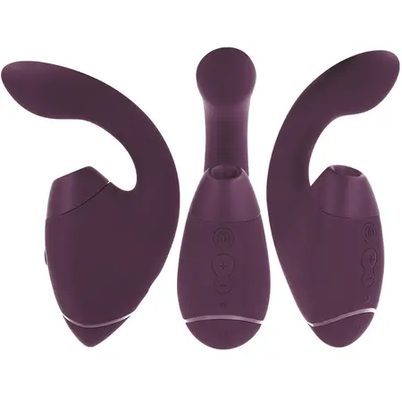 Womanizer Duo Next Dual Air & Vibration System Dark Purple 195mm