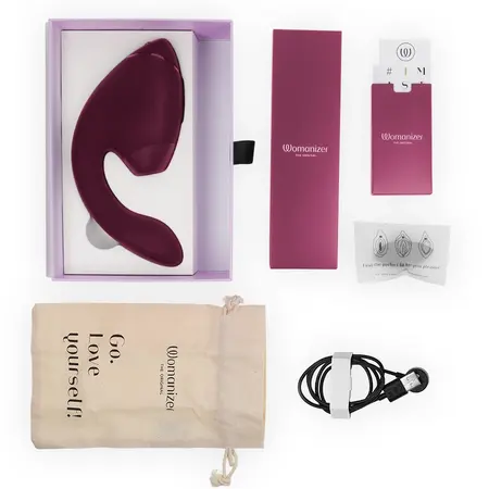 Womanizer Duo Next Dusky Pink Dual Intimate Stimulator, Air & Vibration, IPX7