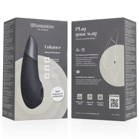Womanizer Enhance Black - Dual-Action Intimate Air & Vibration Device
