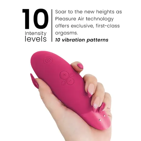 Womanizer Enhance Intimate Air & Vibration Device Vibrant Pink 158mm