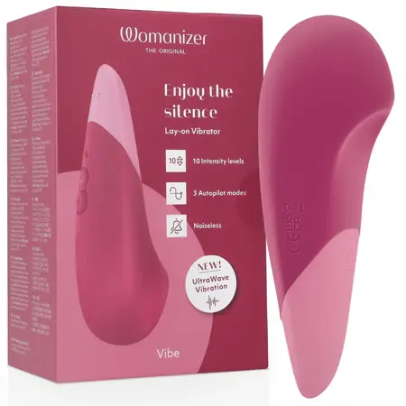 Womanizer Vibe Lay-On UltraWave Silent Model Dusky Pink Silicone IPX7