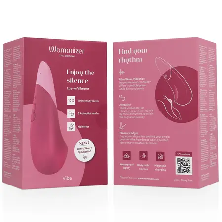 Womanizer Vibe Lay-On UltraWave Silent Model Dusky Pink Silicone IPX7