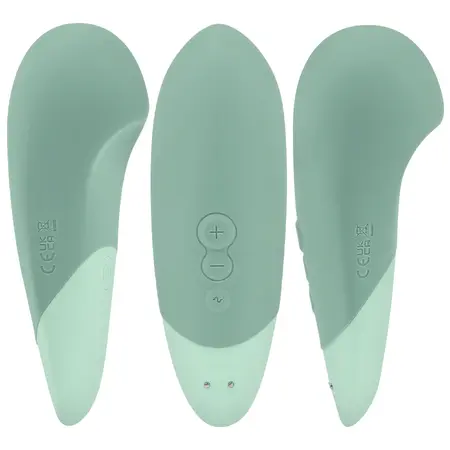 Womanizer Vibe Lay-On Silent UltraWave Vibrator Sage 17.1cm Silicone