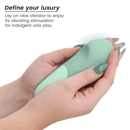 Womanizer Vibe Lay-On Silent UltraWave Vibrator Sage 17.1cm Silicone